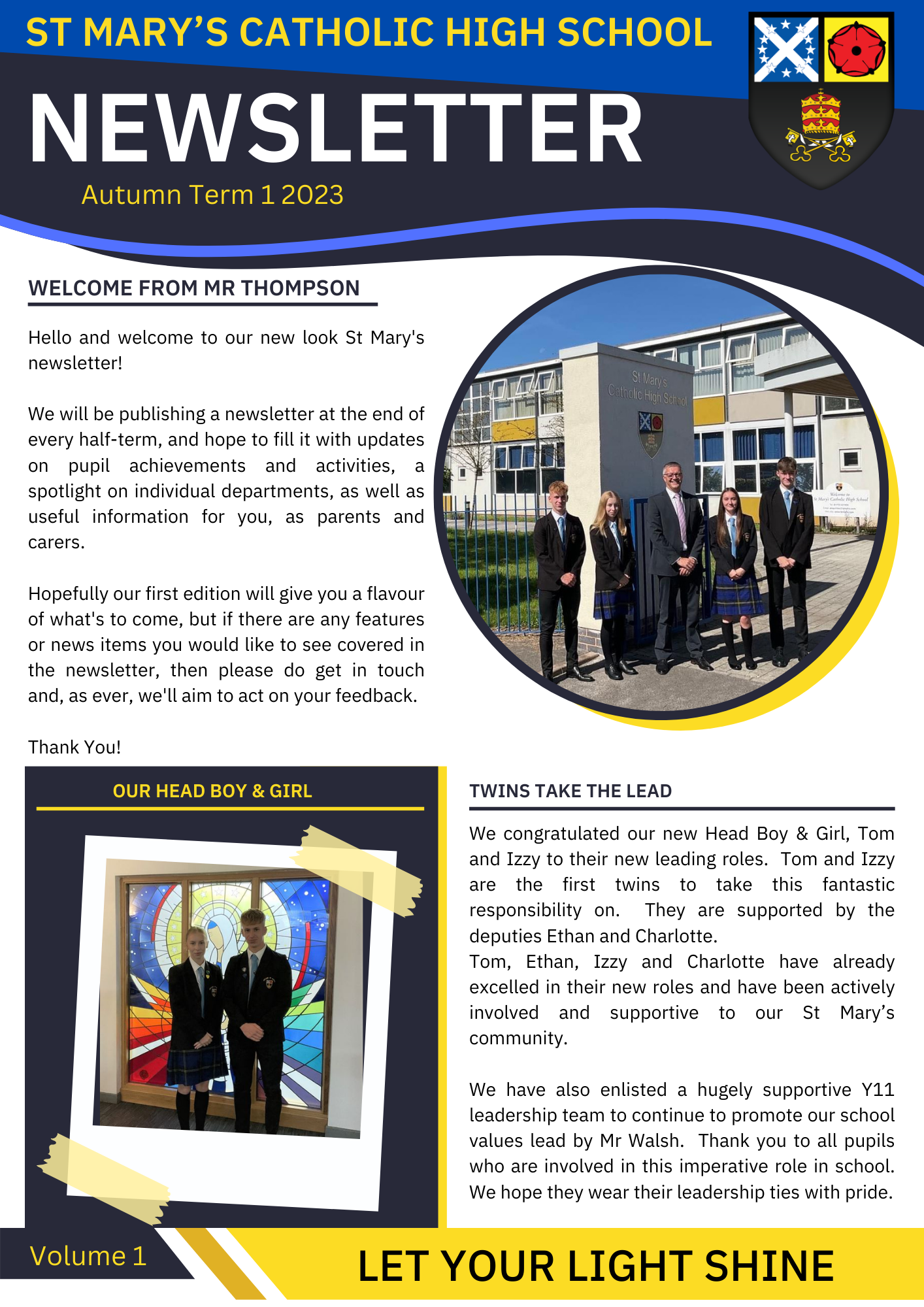 Image of LSMCHS - Autumn Newsletter 1. 