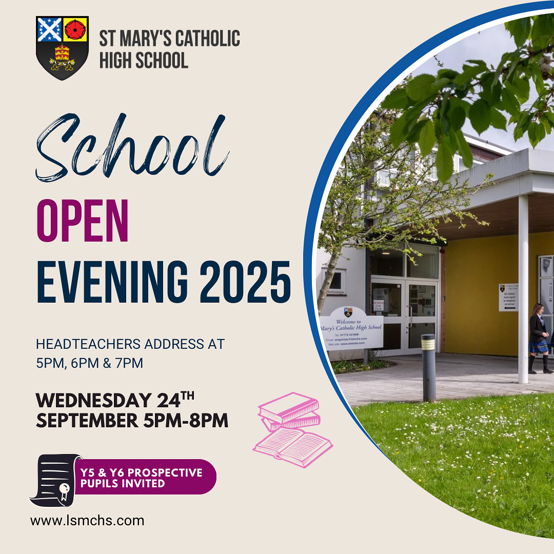 Image of Open Evening Wednesday 24 Sep 5.00pm - 8.00pm - Headteacher's Address Times