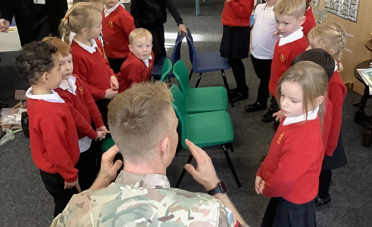 Image of A visit from a solider!