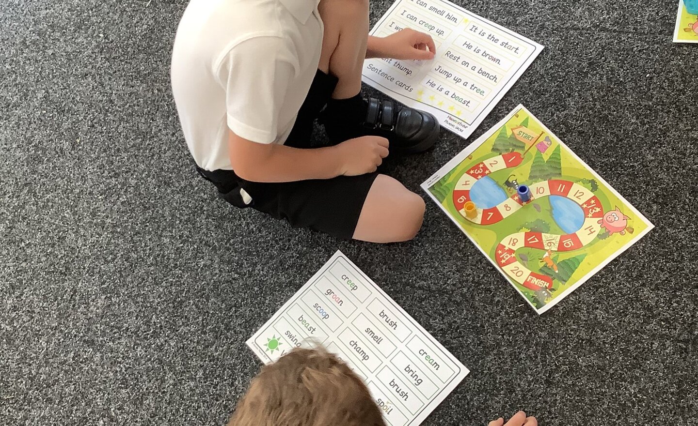 Image of Lots of super teamwork in monster phonics!