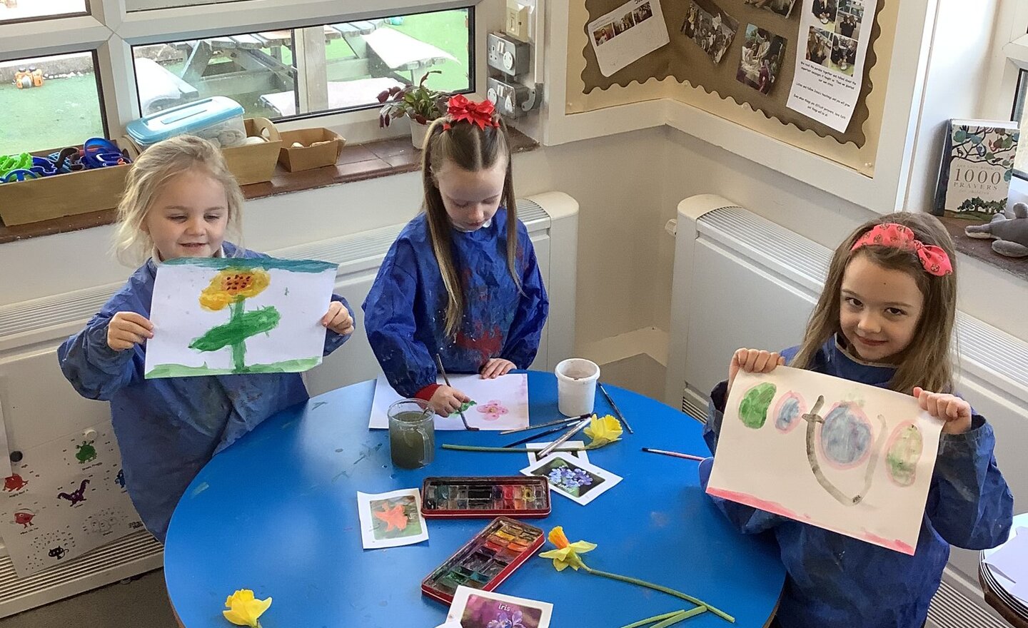 Image of Painting flowers