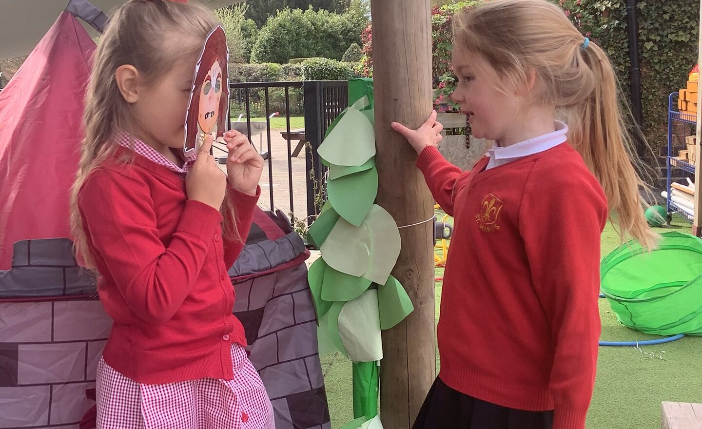 Image of Role playing the story of Jack and the Beanstalk! 