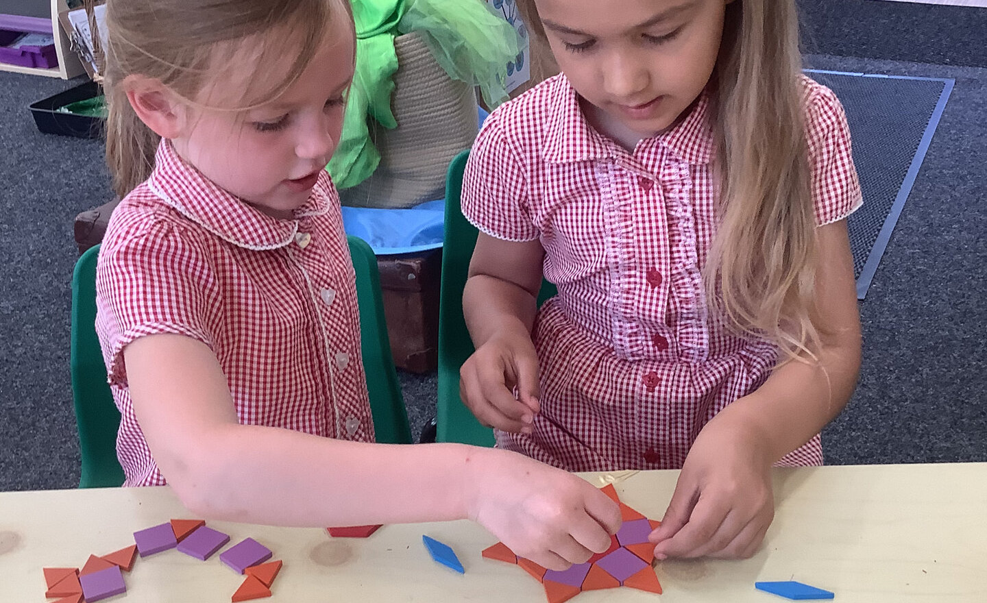 Image of Making arrangements with shapes!