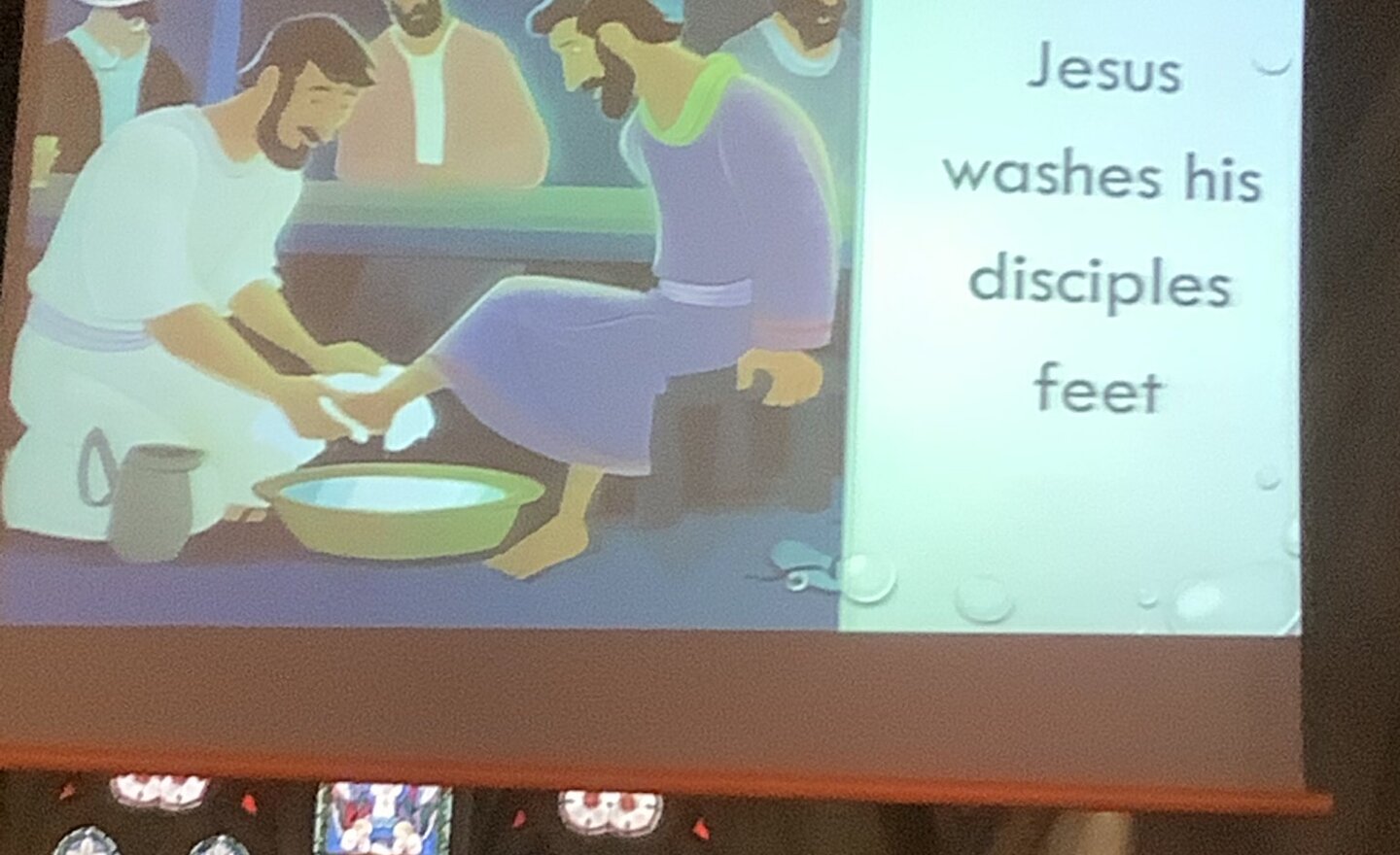 Image of Service through the story of Jesus washing his disciples feet….