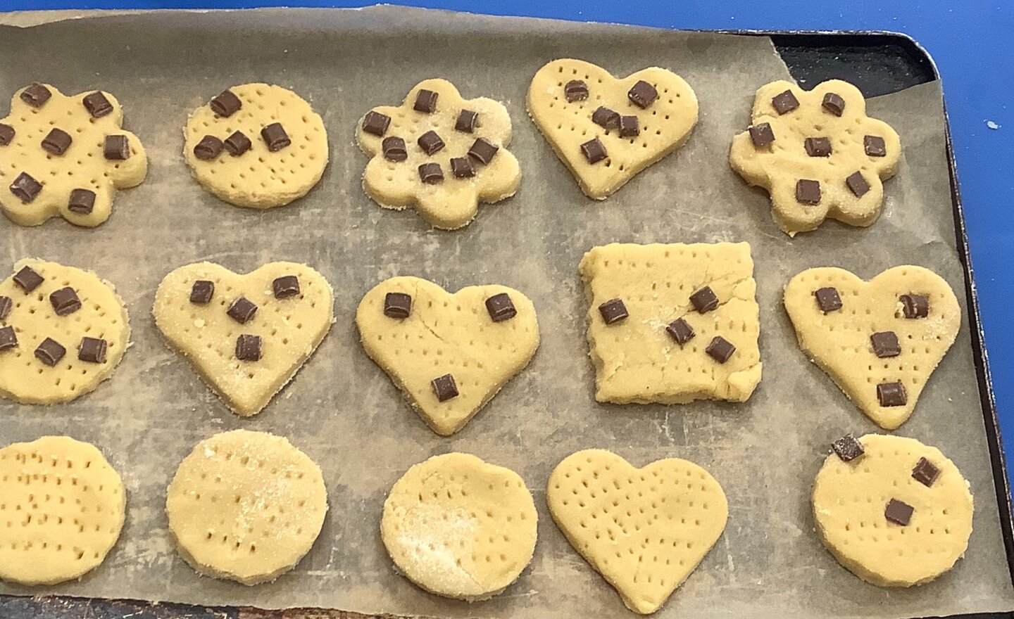Image of Shortbread ready for the Oven!