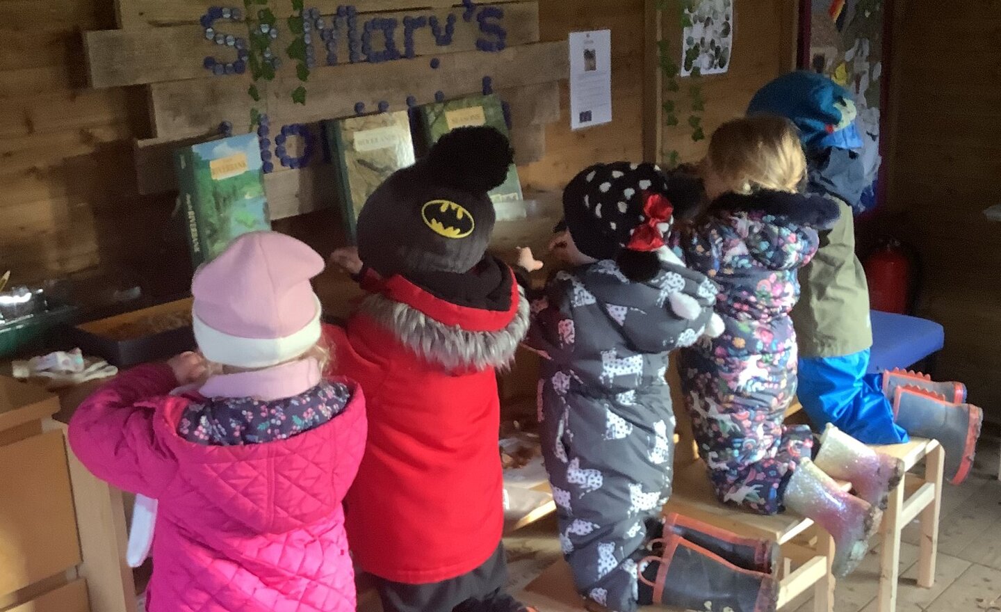 Image of We made bird feeders in outdoor learning today!