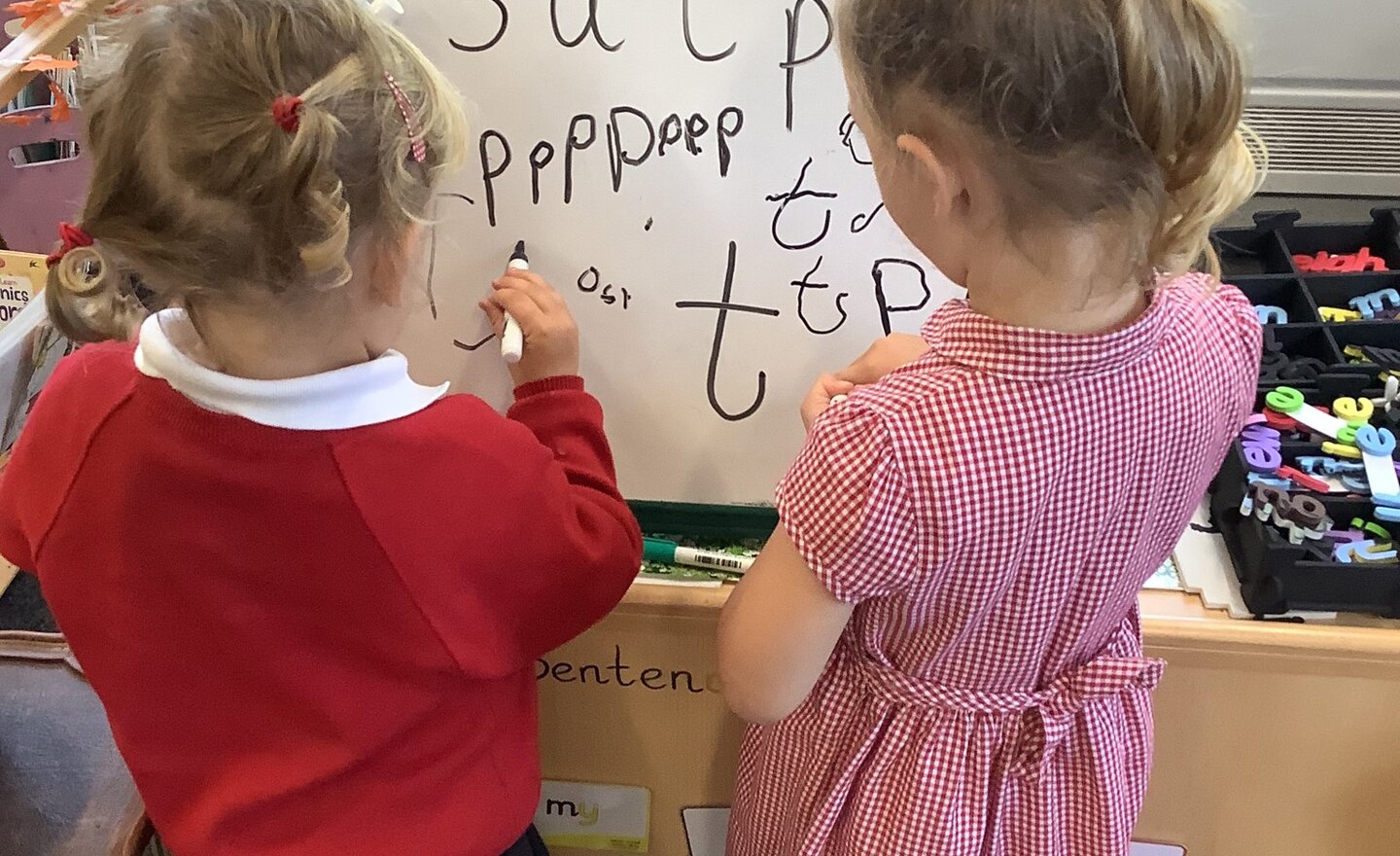 Image of Flying like eagles with our letter formation!