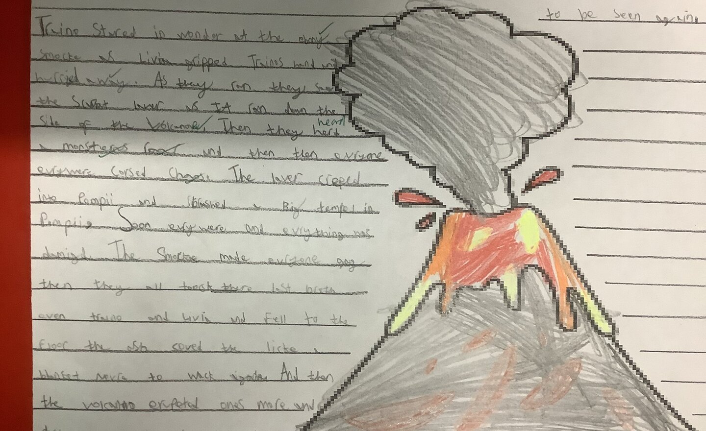 Image of Amazing volcano writing