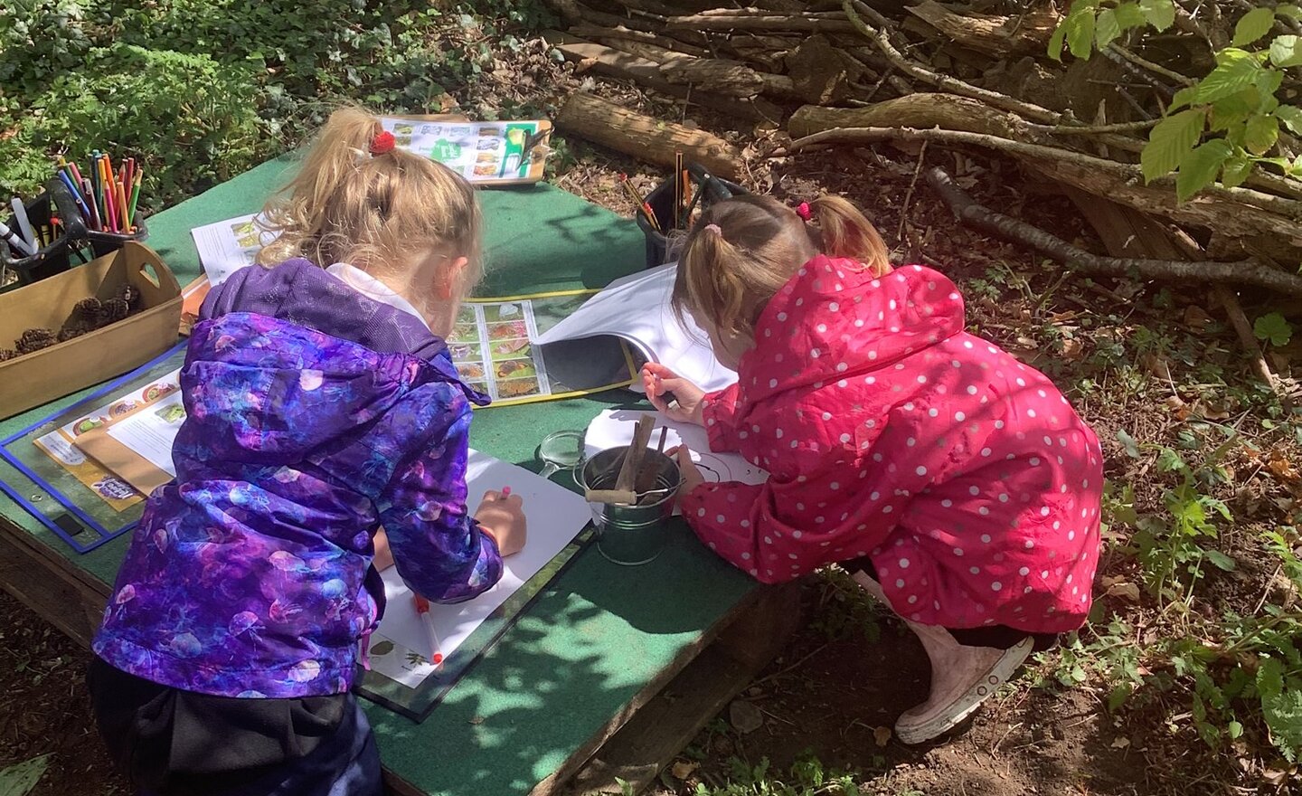 Image of Creativity in forest school! 