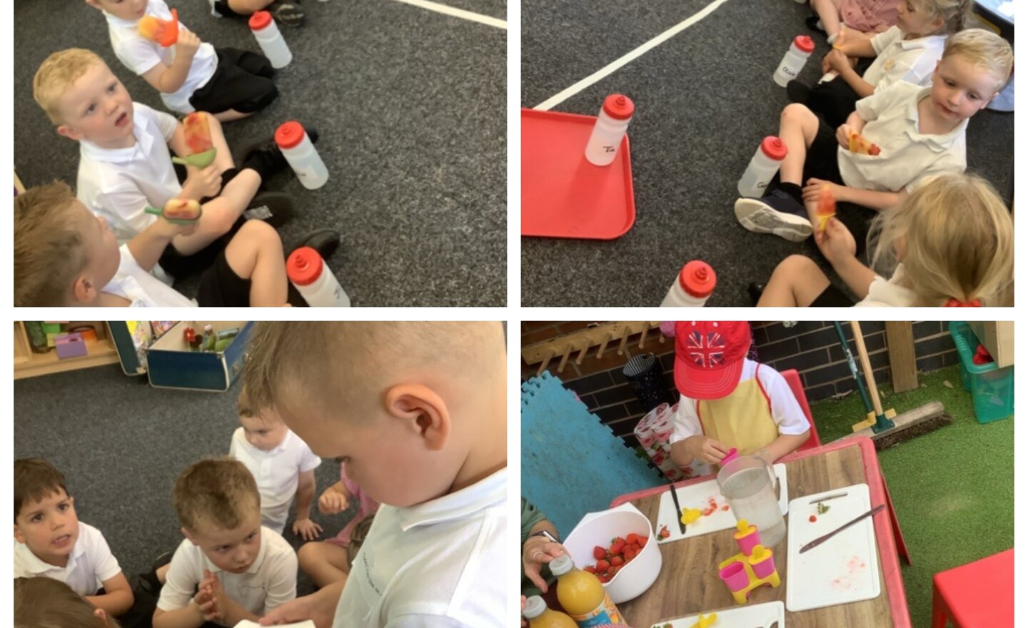 Image of We enjoyed making and eating homemade ice lollies!