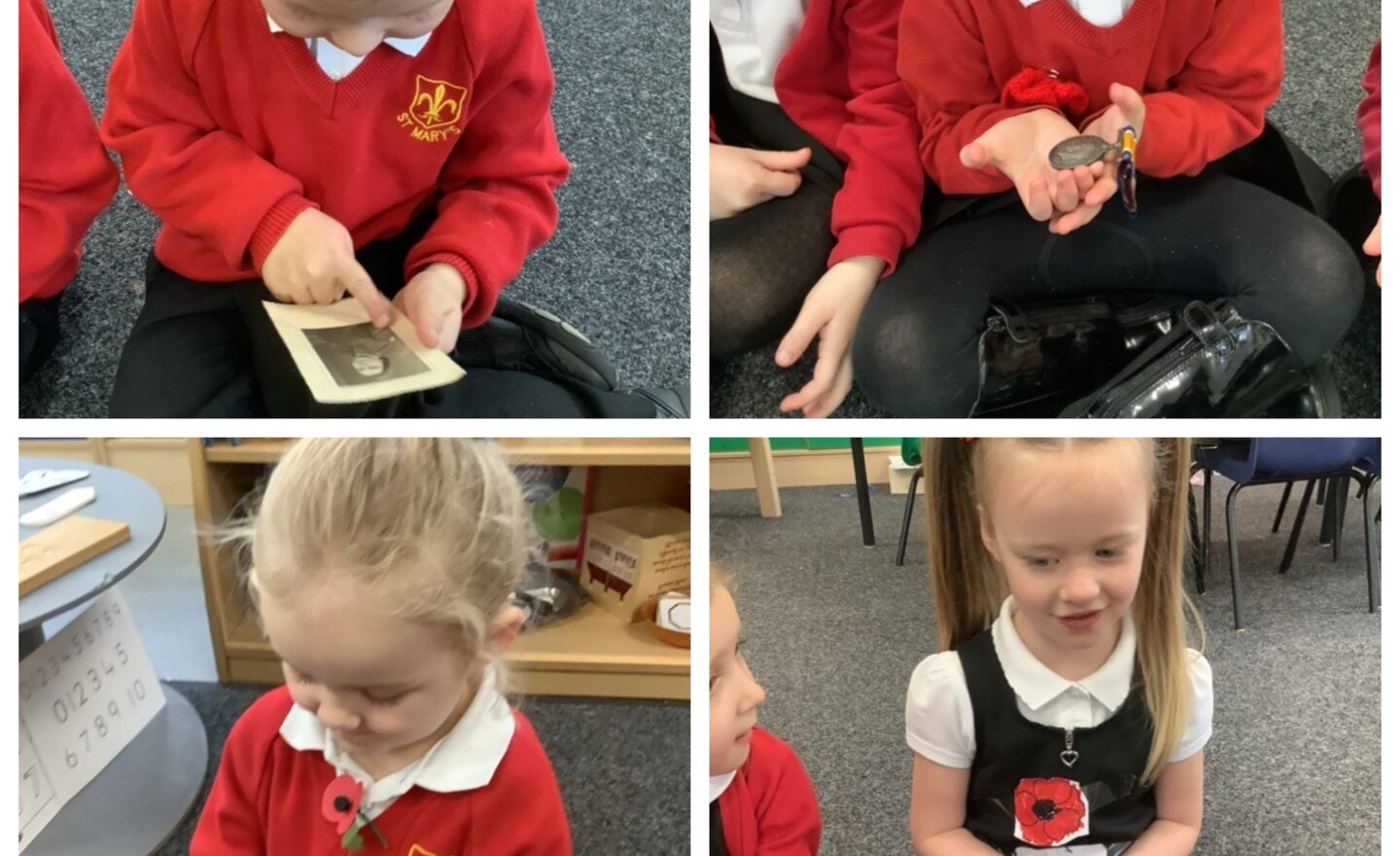 Image of Remembrance Day in class one.