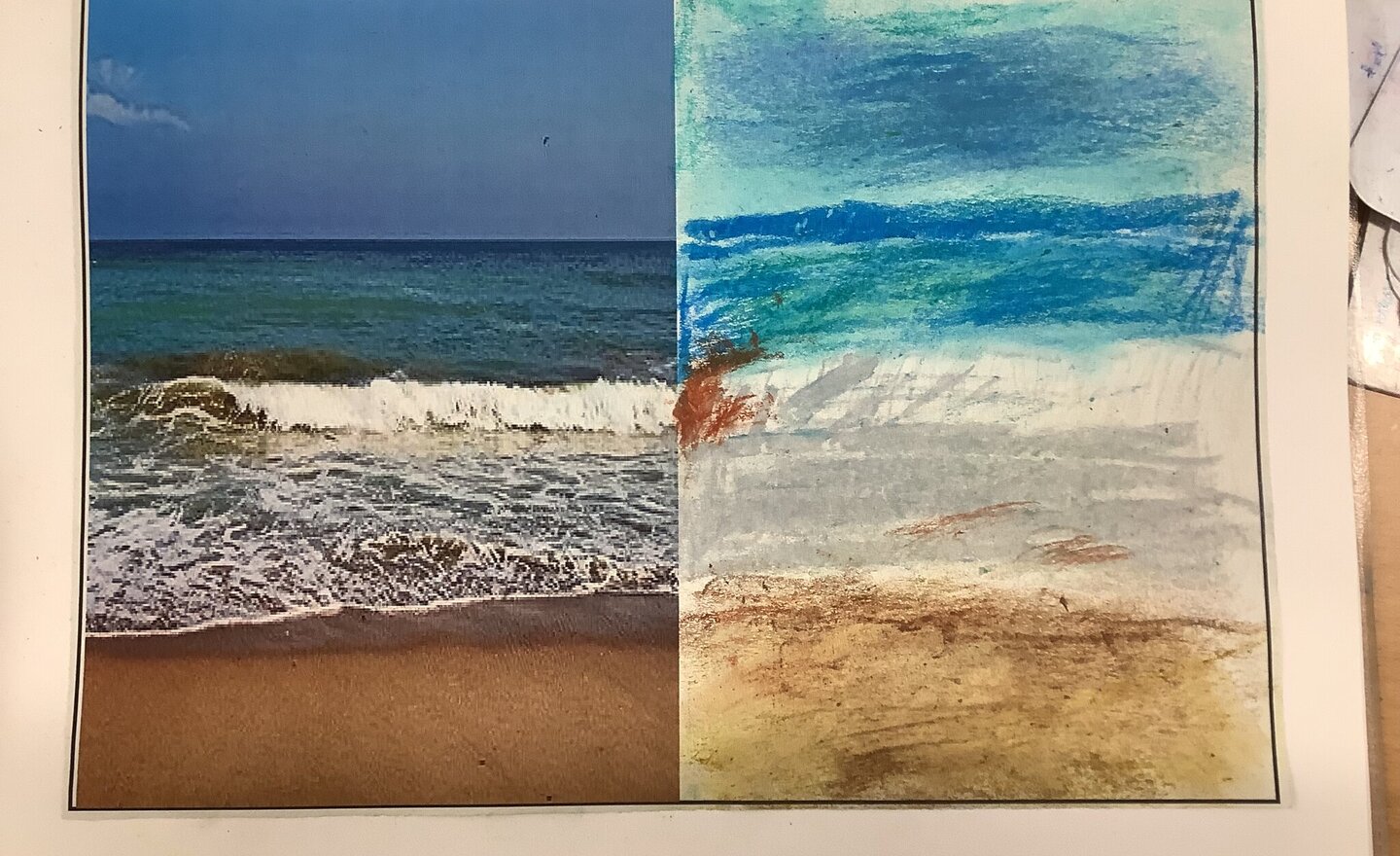 Image of Oil pastel seascapes
