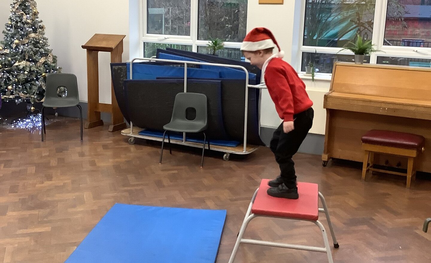 Image of Santa obstacle course!