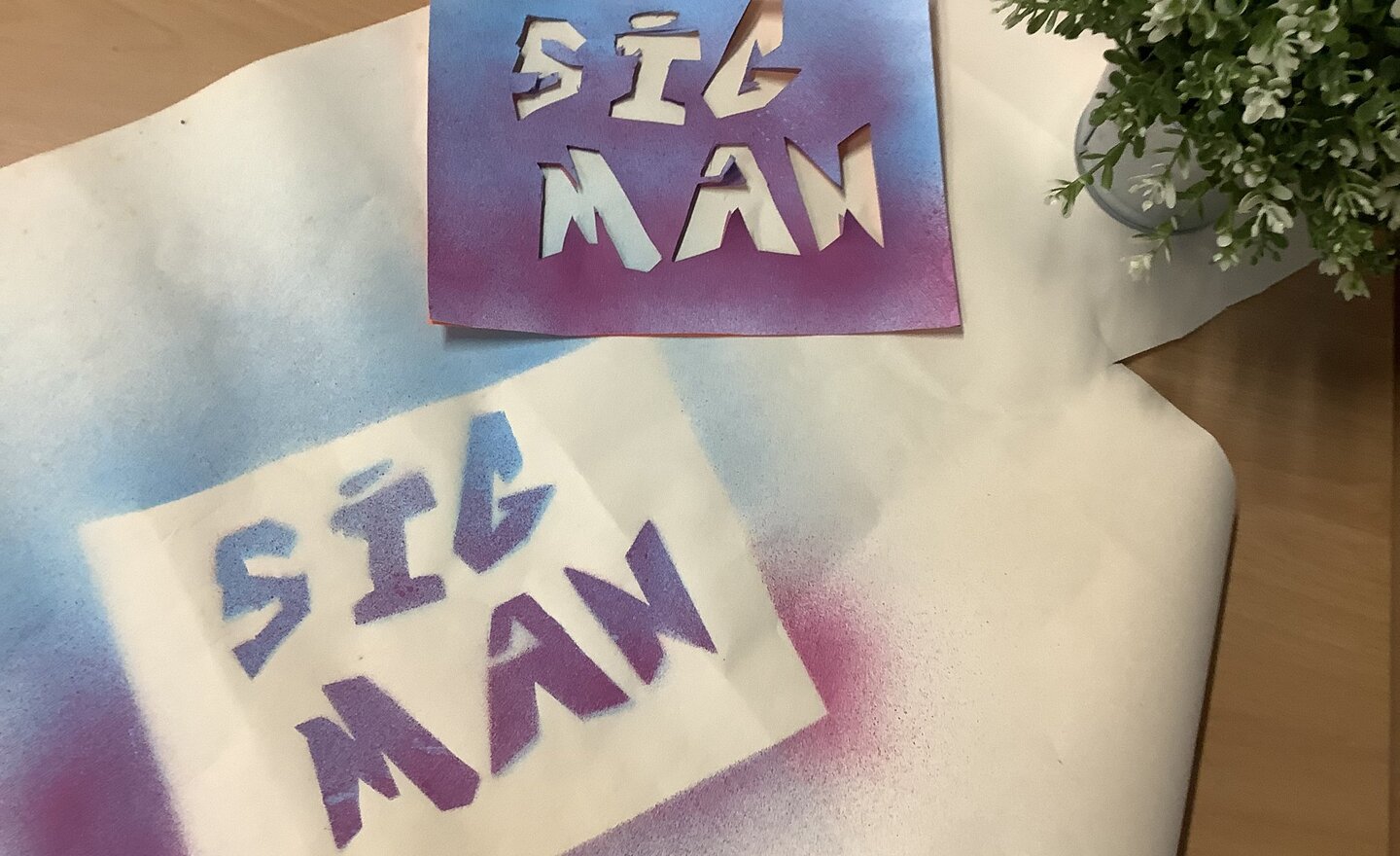 Image of Graffiti stenciling  