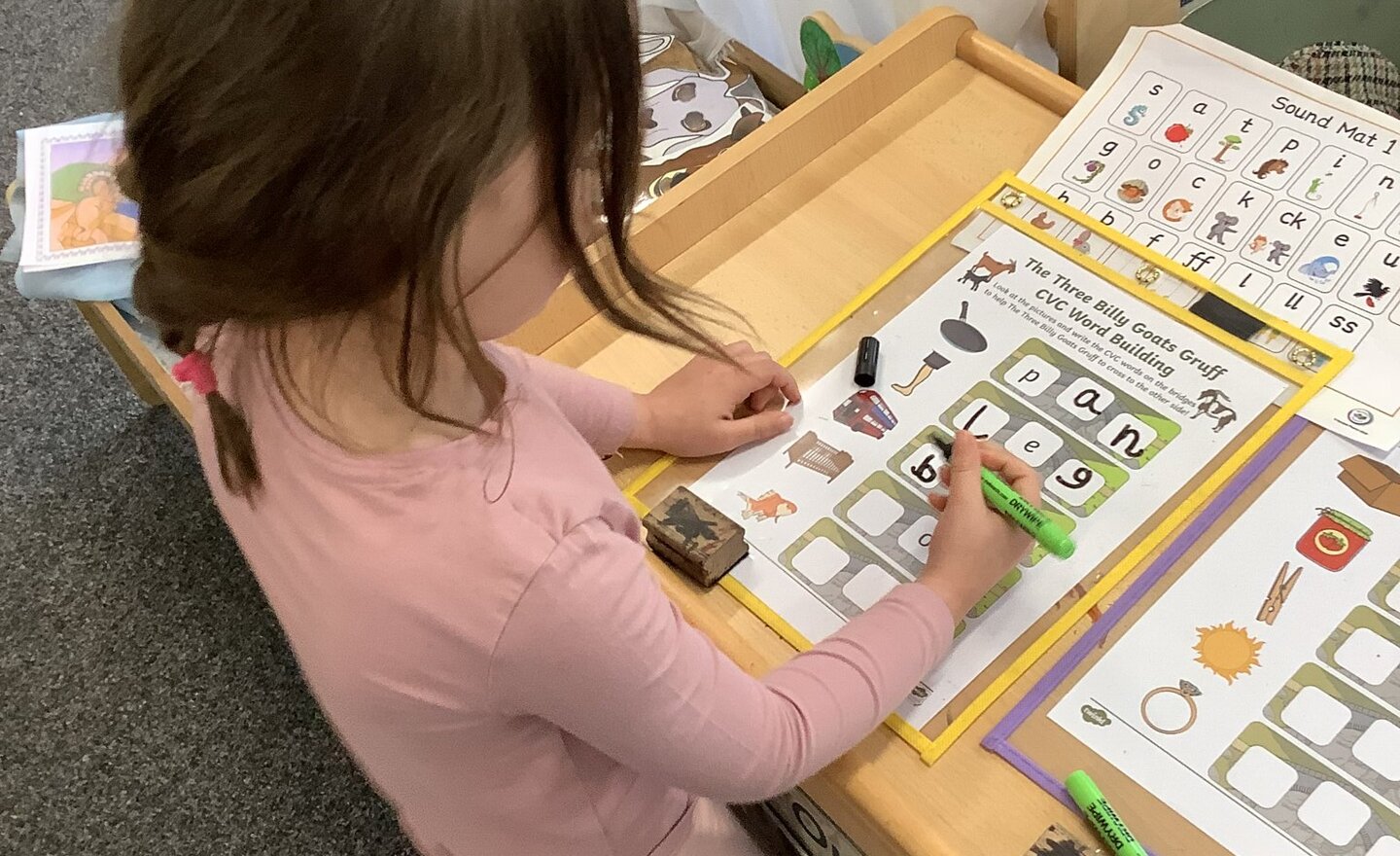 Image of Independent writing during learning through play!