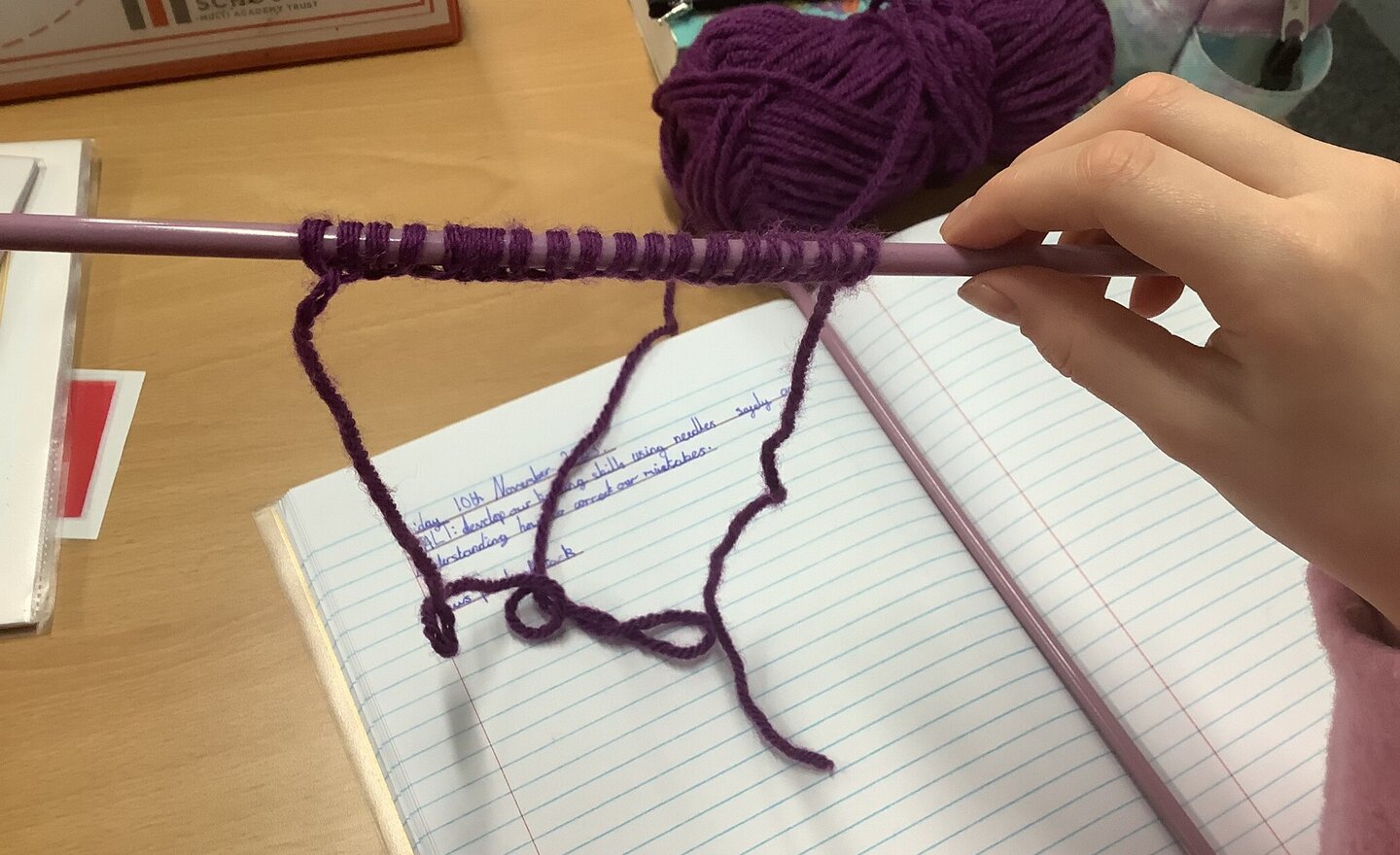 Image of Knitting in Class 4
