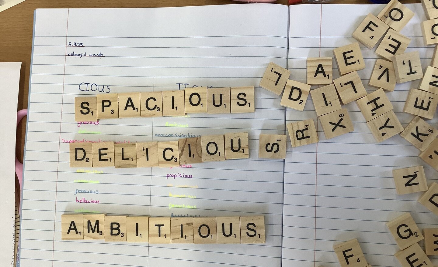 Image of Class 4 Spelling- ‘Shus’ ending