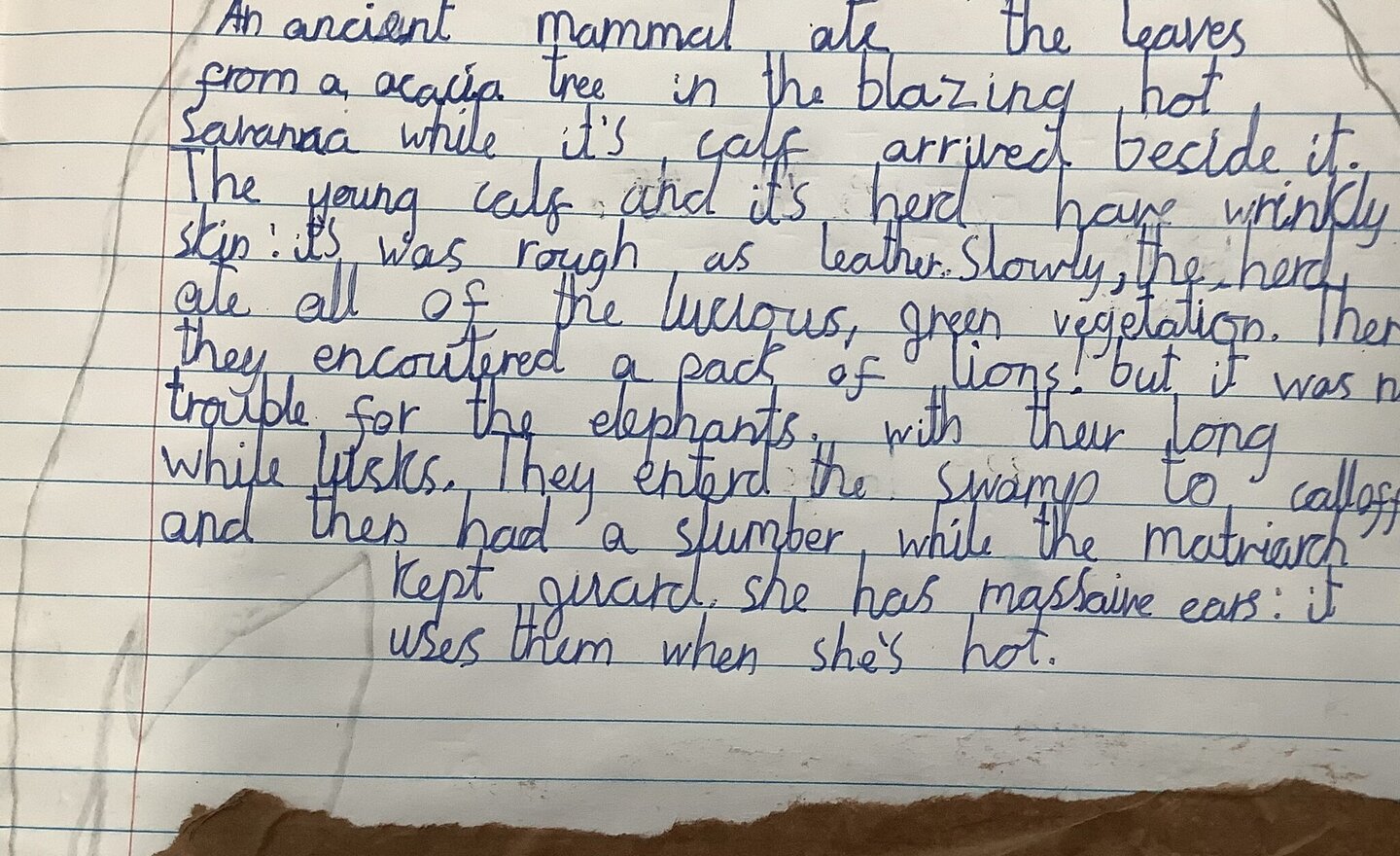 Image of Class 4 Handwriting 