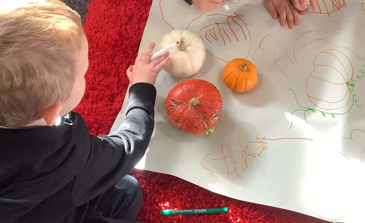 Image of Nursery drew a pumpkin patch!