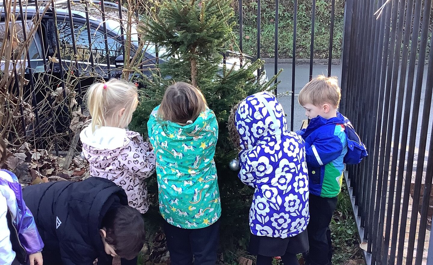 Image of Decorating our tree! 