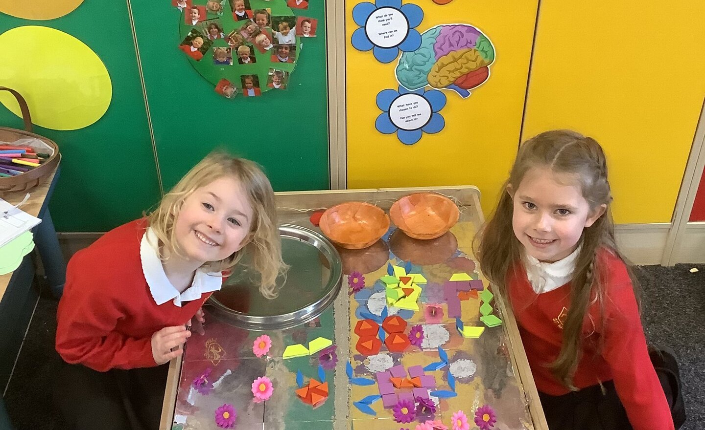Image of Using shapes to create mini beasts!
