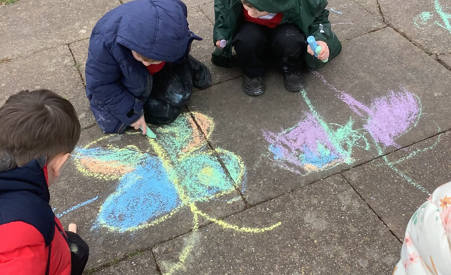 Image of Beautiful artwork using chalk!