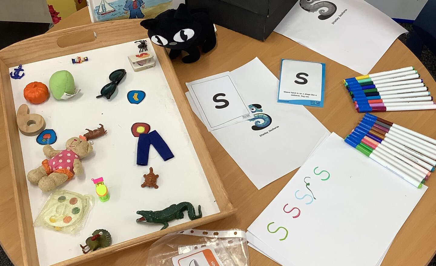 Image of Reception have started their monster phonics missions with the s sound!