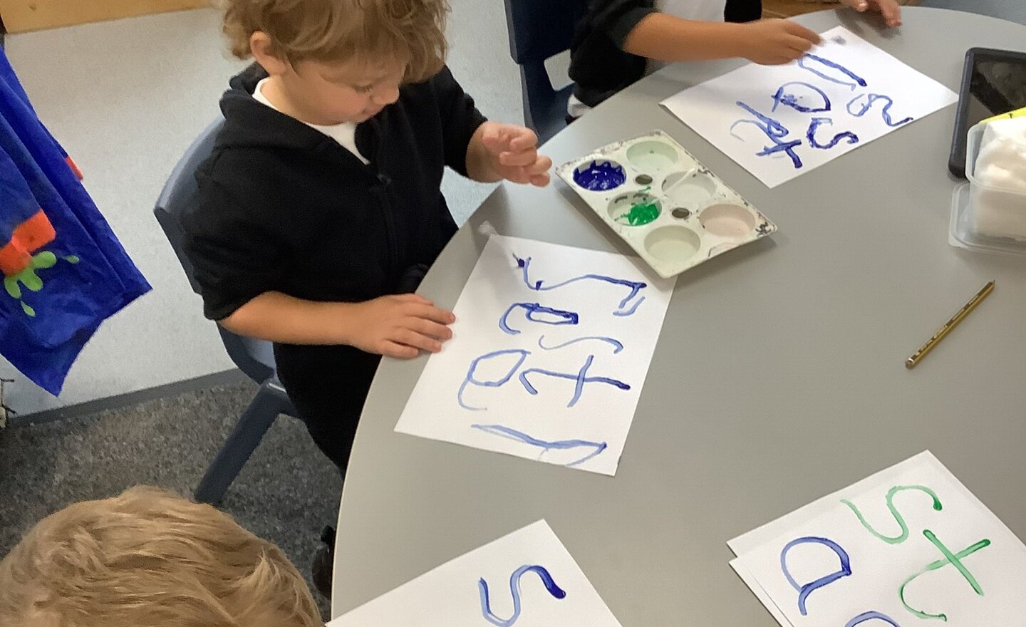 Image of Forming letters with paint!