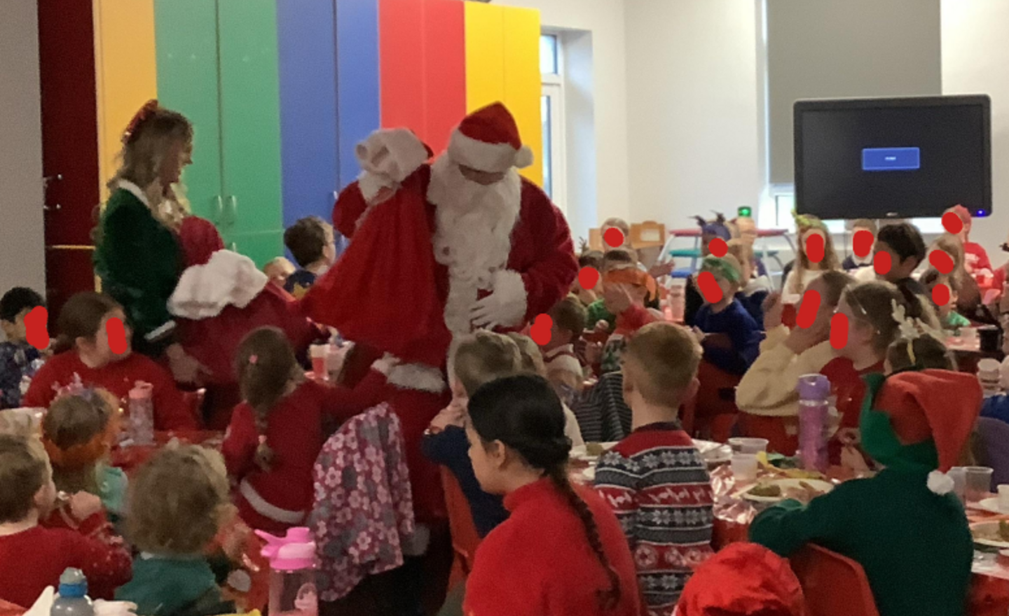 Image of Christmas Dinner and Santa! 
