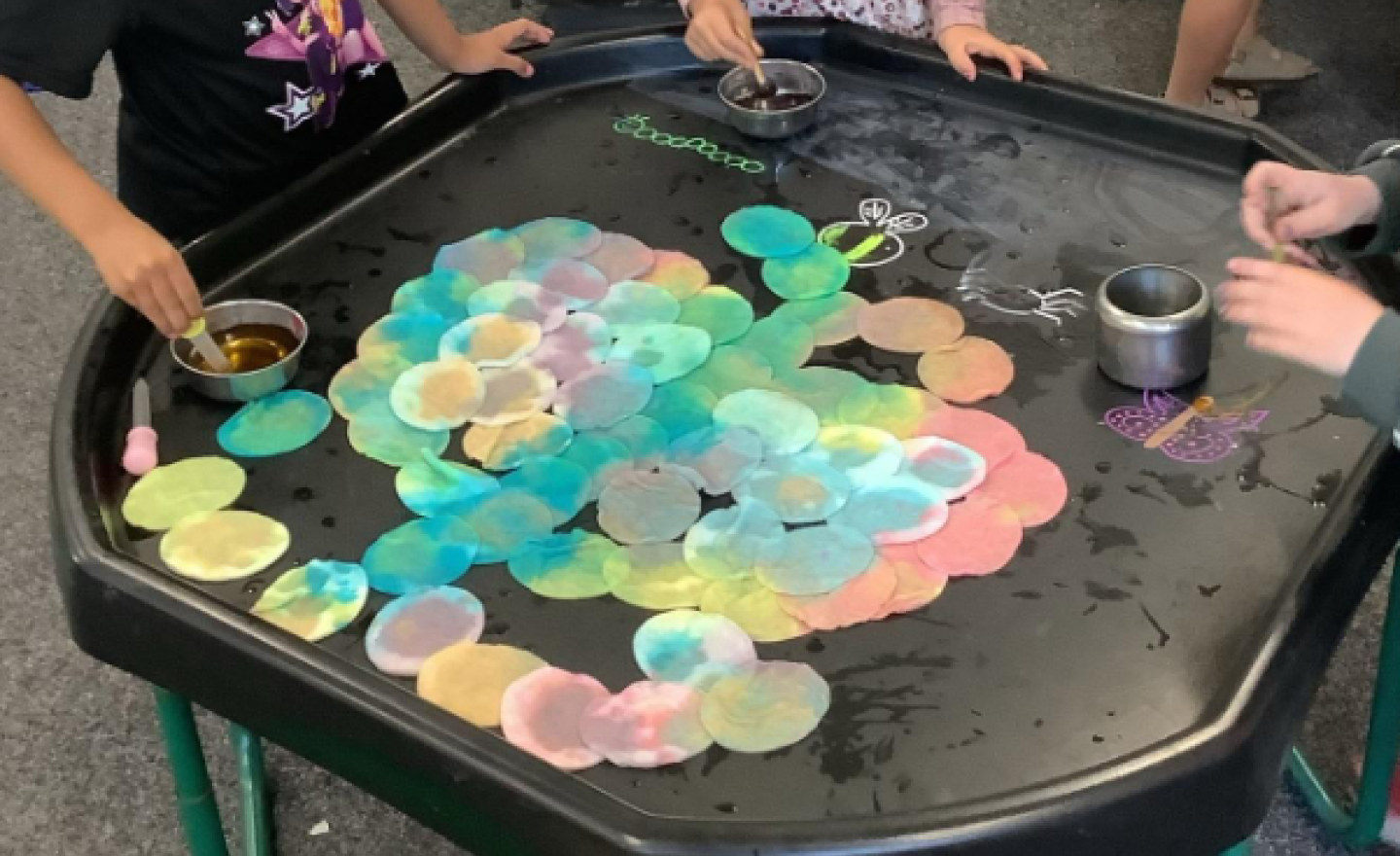 Image of Creating a colourful butterfly as a team!