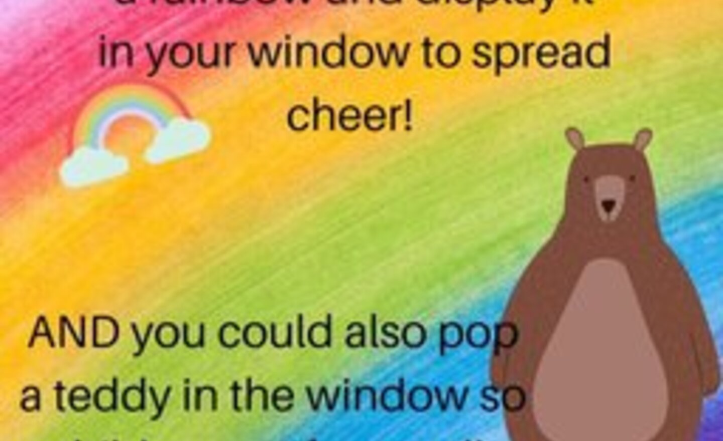 Image of Paint rainbows and put your bears in the windows!
