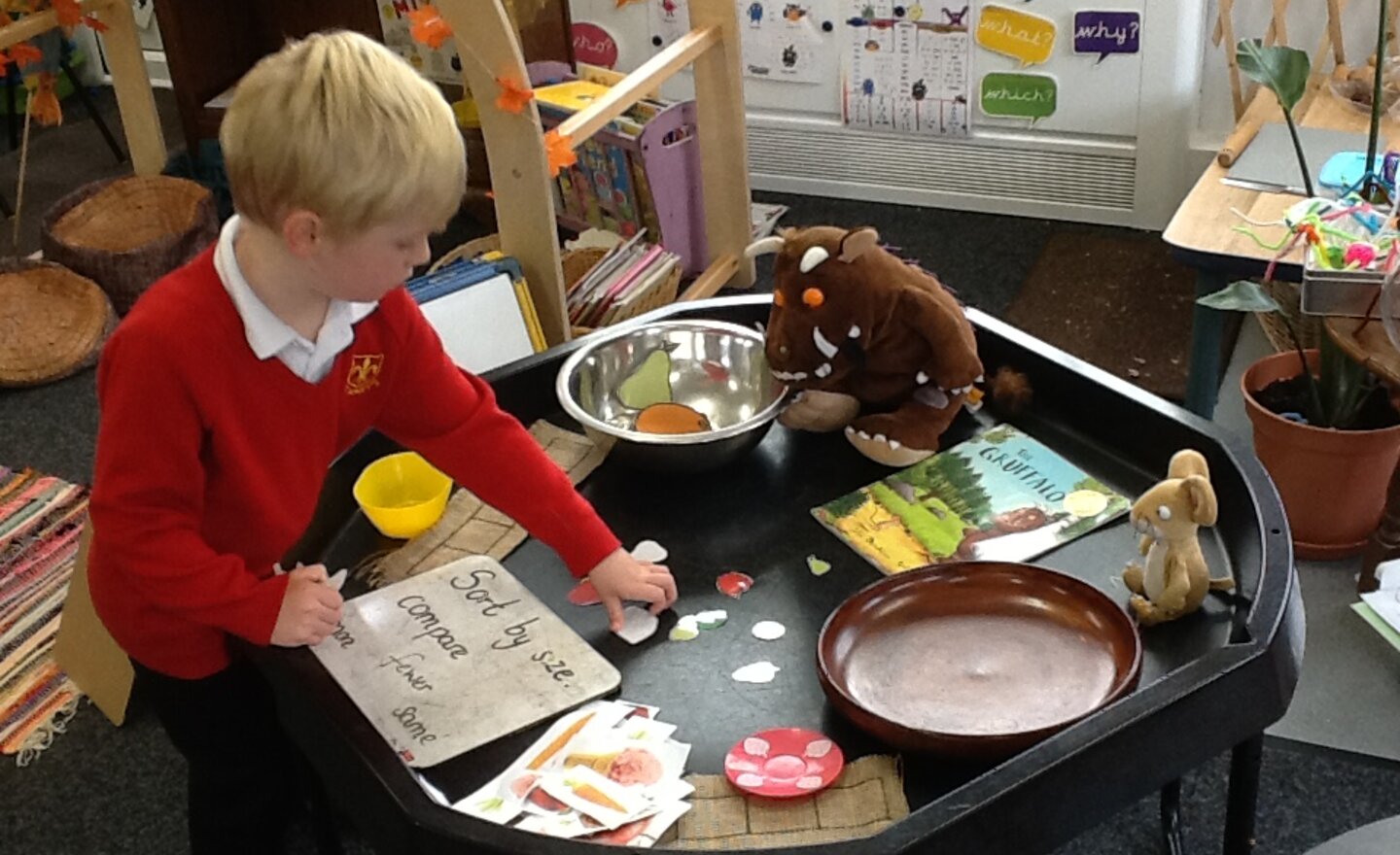 Image of Comparing by size and comparing amounts!