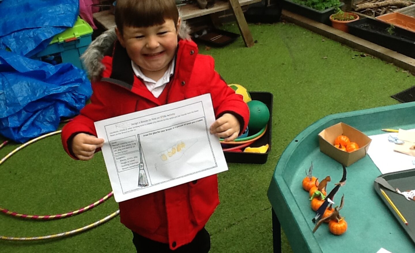 Image of Designing and creating new broomsticks for the witch and her friends!