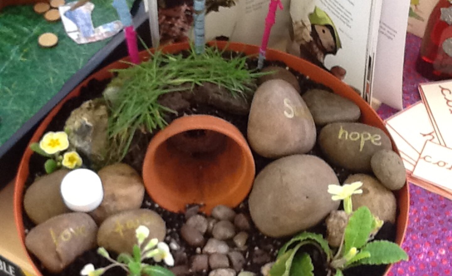 Image of Why do Christians put a cross in an Easter garden?