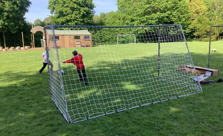 Image of New football goals from our PTA event 