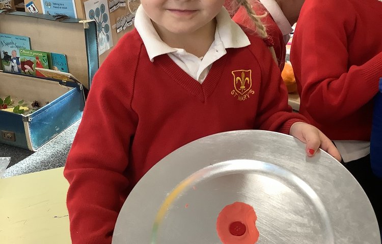 Image of Play dough poppies!