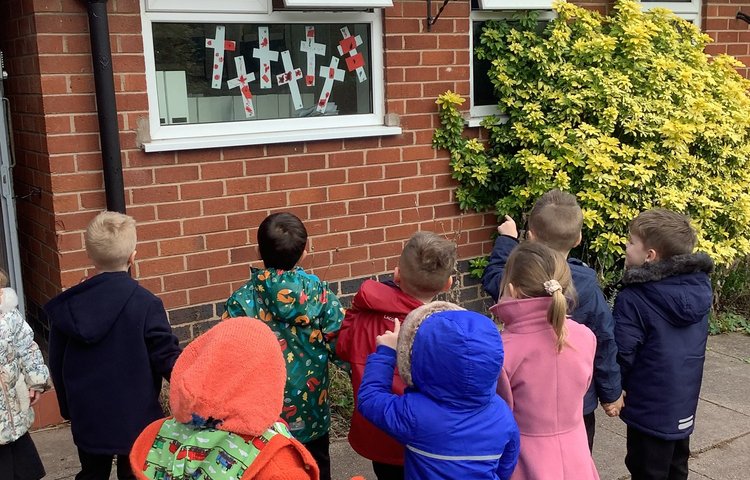 Image of St Mary’s have worked as a school team to create an amazing remembrance display! 