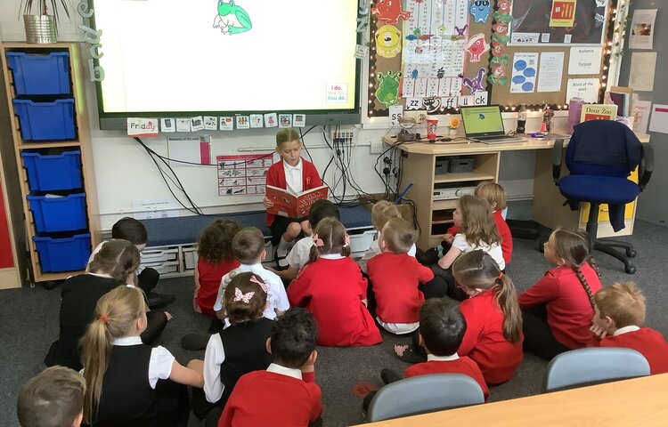 Image of Friday story time in Class 2 