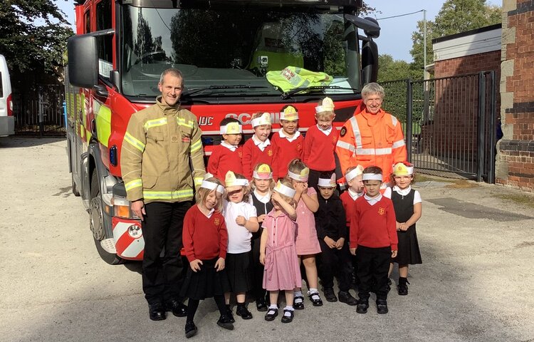 Image of We had an amazing visit from the firefighters! 