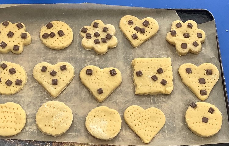 Image of Shortbread ready for the Oven! 