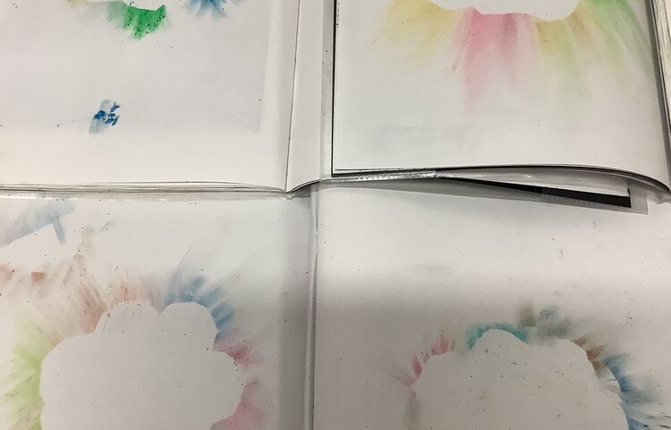 Image of Oil pastel clouds
