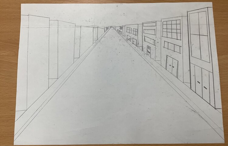 Image of One-point Perspective Drawing