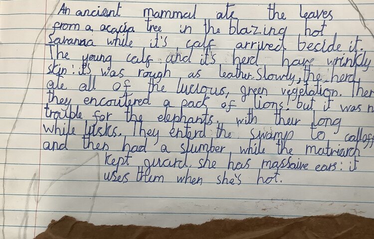Image of Class 4 Handwriting 