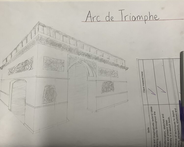 Image of 2-point perspective drawing