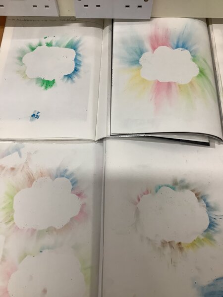 Image of Oil pastel clouds