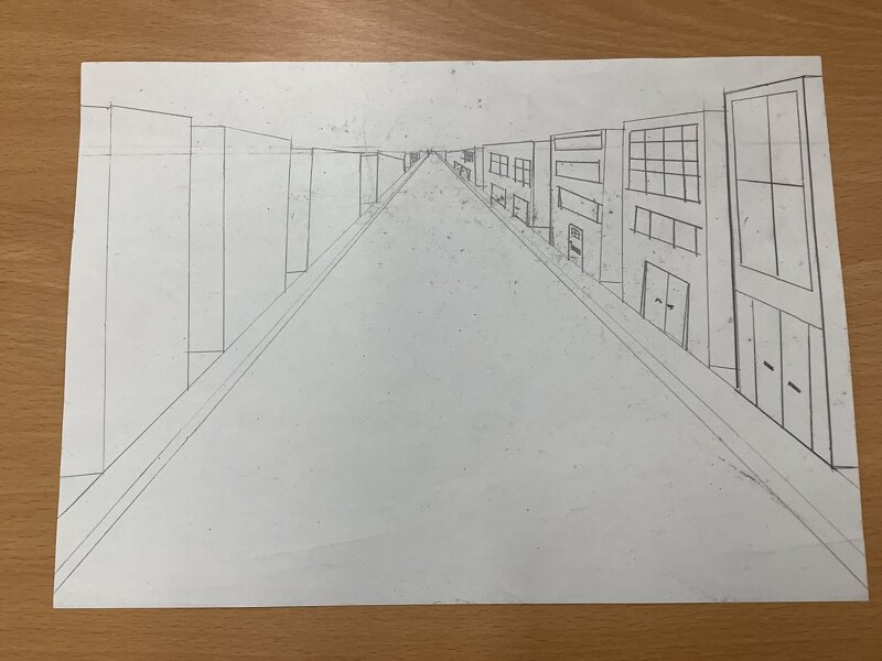 Image of One-point Perspective Drawing