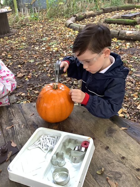 Image of Pumpkin hammering! 