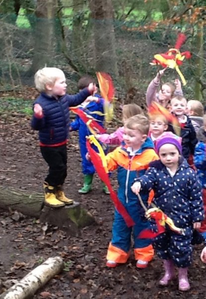 Image of Creating dancing sticks for Chinese New Year!