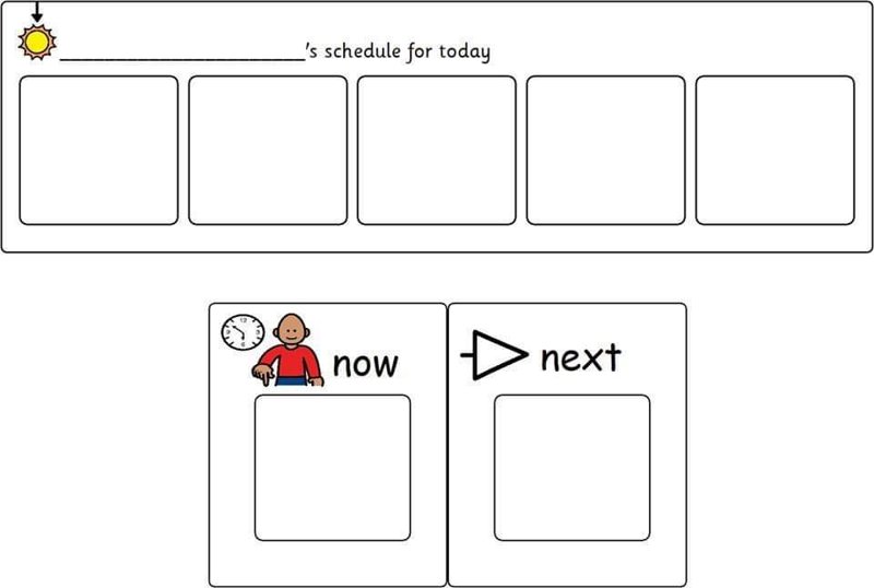 Image of Visual timetable for home use. 