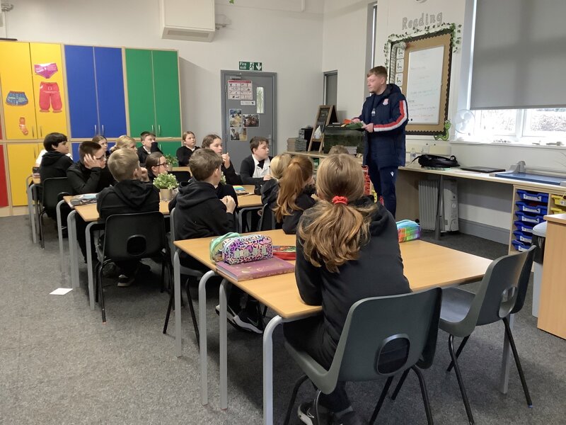 Image of Playground leader training with Stoke FC today 